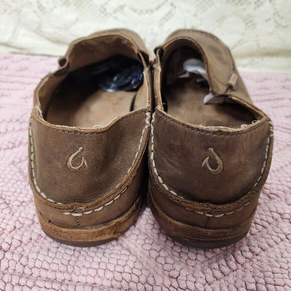 Mens olukai leather shoes size 10 main image 5